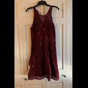 Burgundy dress